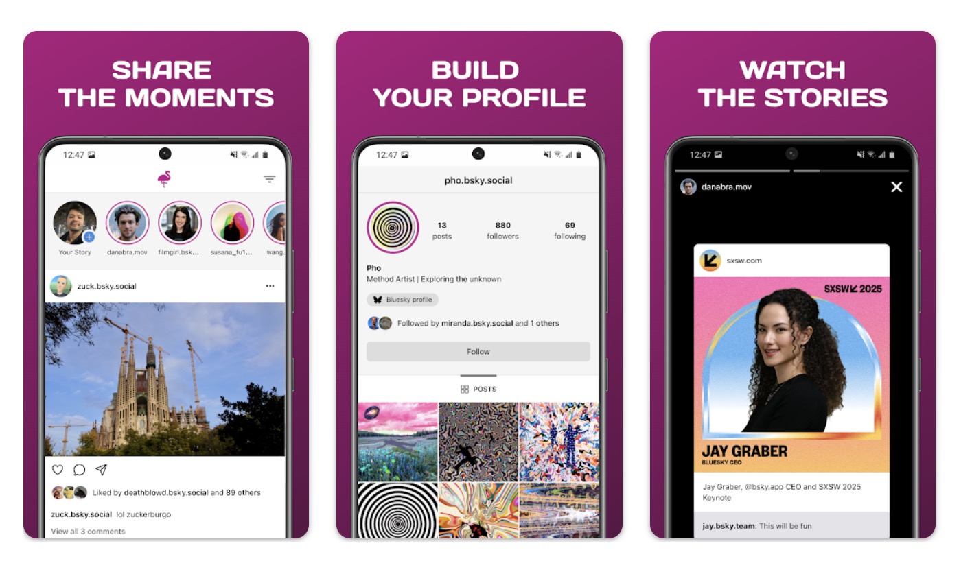 Built on Bluesky, Pinksky brings its Instagram-like app to Android